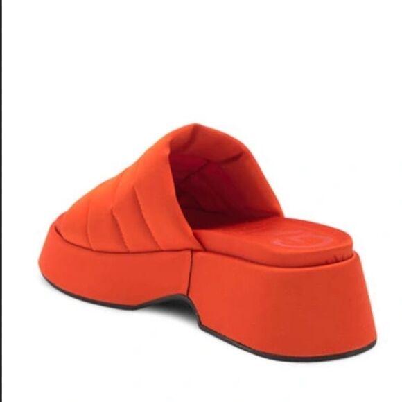GANNI Retro Pool Platform Puffy Slide Sandals in Orange Dot Com  MSRP $325 - Picture 2 of 10